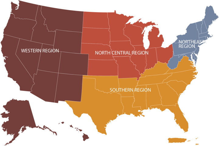 Extension Risk Management Education Regional Map
